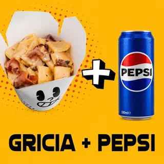 Gricia sostanziosa + Pepsi