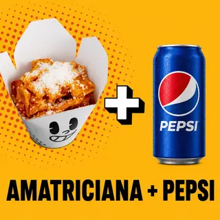 Amatriciana sostanziosa + Pepsi