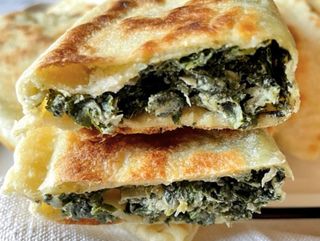 crescione con spinaci