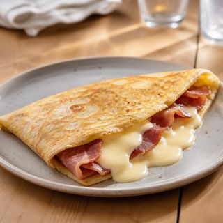 Crêpe Alpina, Speck & formaggio Fontal