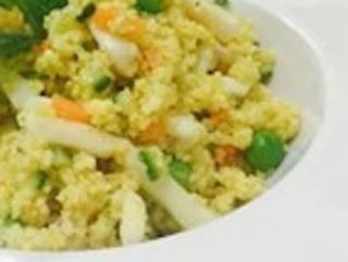 Cous cous con seppioline e piselli