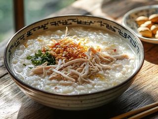 Congee con pollo