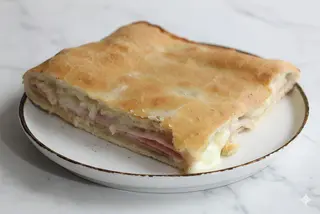 Focaccia cotto e mozzarella