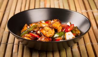 75 Gamberi al wok con salsa xo