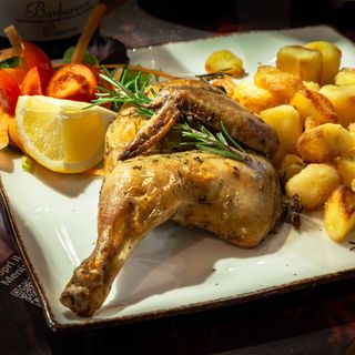 Mezzo galletto con patate