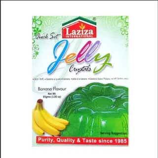 Laziza jelly crystal banana flavour 85g