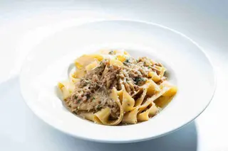 Pappardella porcini e salsiccia