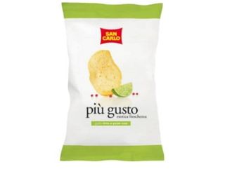 Patatine gusto lime con piccante di sottofondo.