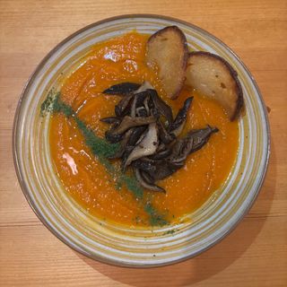 Crema di zucca e cardoncelli