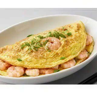 Omelette speciale con gamberi