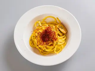 Chitarra porcini e zafferano