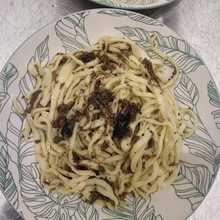 Una porzione ciriole alla Tartufo