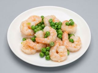 Gamberetti con piselli