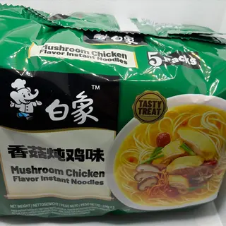 Yummi-Mushroom Chicken Flavor Ramen 104GX5pcs(白象香菇炖鸡)