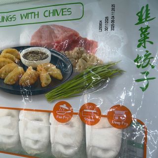 Yummi-pork&Leek dumplings 300g味美韭菜