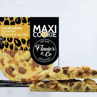 Cookie arachidi, caramello e cioccolato al latte