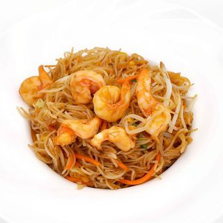 85 Spaghetti di riso con gamberi