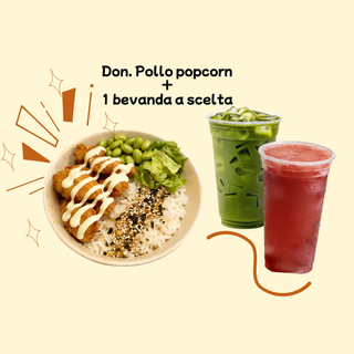 Don.pollo popcorn e 1 bevanda a scelta