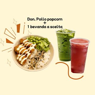 Don.pollo popcorn e 1 bevanda a scelta