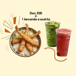 Don. EBI tempura con 1 bevanda a scelta