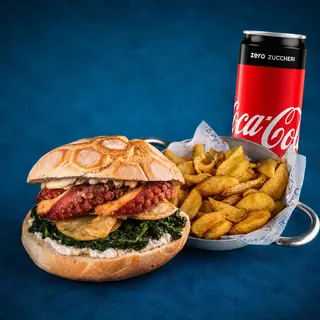 Polpo di fulmine + Patatine e Soft Drink in omaggio