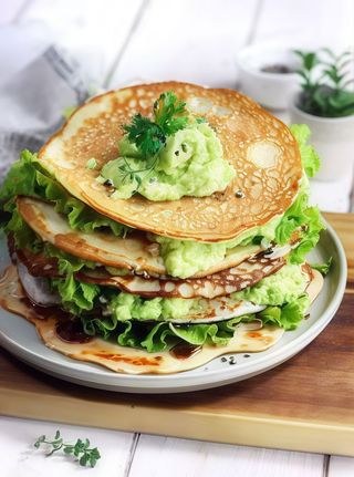 Pancake proteico salato