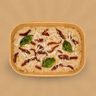 Risotto con melanzane, cipolla stufata e ricotta salata