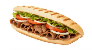 Mini baguette kebab