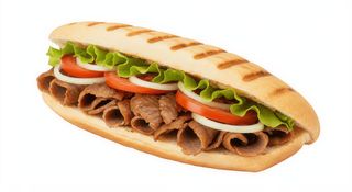 Mini baguette kebab