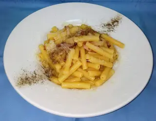 Sedanini con carbonara di pesce