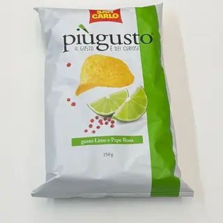 Patatine gusto lime e pepe rosa 150g