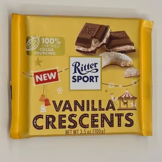 Ritter Sport cioccolato vanilla crescents 100g