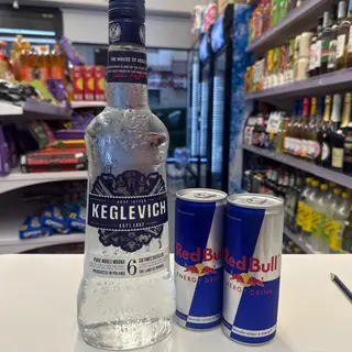 Vodka Keglevich Fredda + 2 Red Bull