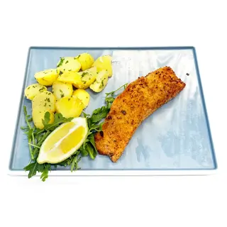 Salmone panato con contorno a scelta