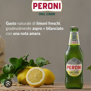 Birra Peroni chill limone italian