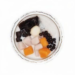 Palline di taro con riso frammentato