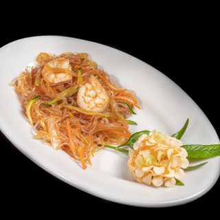 236. Spaghetti di soia con gamberi