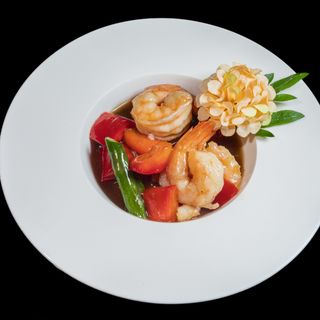 270. Gamberi con asparagi