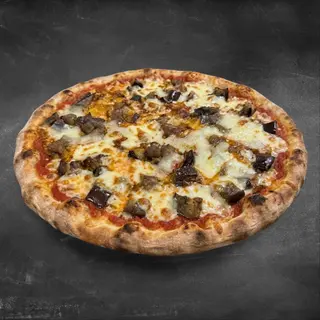Margherita con melanzane a funghetto