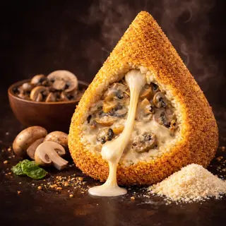 Arancino Funghi, Mozzarella e Grana