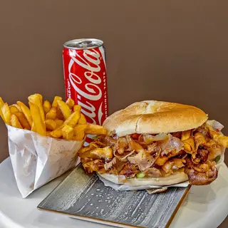 Panino kebab Grande menú