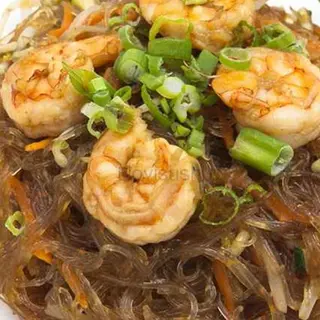 Spaghetti di Soia con Gamberi