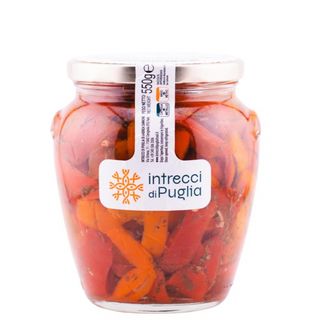 Peperoni a filetti in olio 550 g
