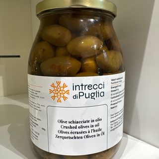 Olive schiacciate in olio (950 g)
