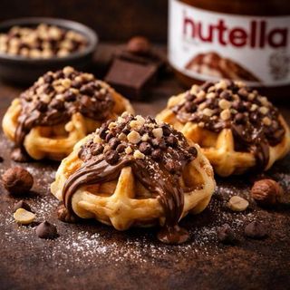 MINI WAFFLE CON NUTELLA