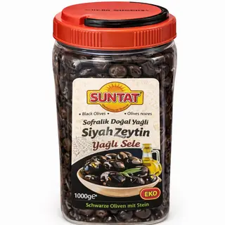 Suntat Yagli Sele Siyah Zeytin 1000gr