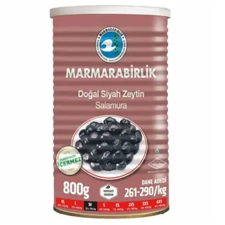 Marmarabirlik doğal siyah zeytin 800g