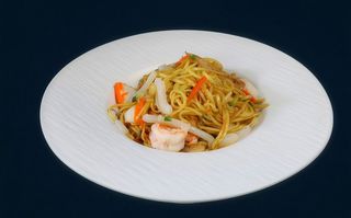 Spaghetti cinesi frutti di mare