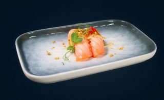 Nigiri sake flambe