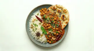 Chana masala chawal